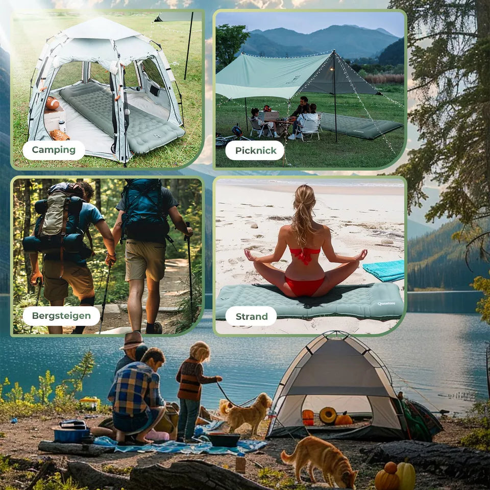 QUNATURE felfújható hálószőnyeg 197*71 cm légágy 2 Szín