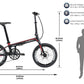 KABON City összecsukható bike karbon Shimano Altus 9S 20 colos karbon kerekekkel