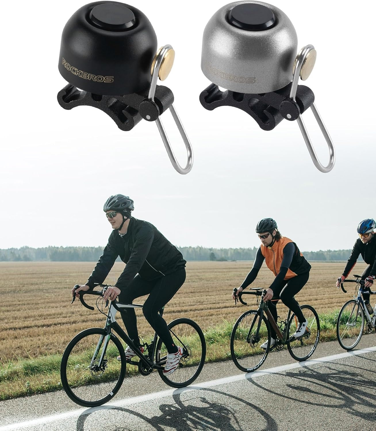 ROCKBROS kerékpár csengő kormány klasszikus, mountain bike retro kerékpár csengő hangos csengő kerékpár réz bicikli csengő 22-34 mm-hez