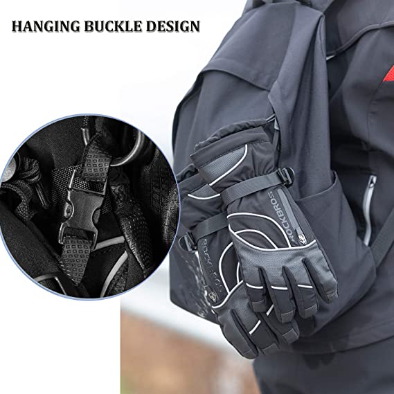 ROCKBROS Winter Gloves Ski Women Férfi Meleg szélálló snowboardozáshoz -20 fok