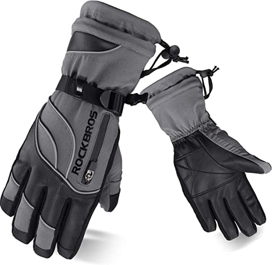 ROCKBROS Winter Gloves Ski Women Férfi Meleg szélálló snowboardozáshoz -20 fok