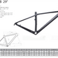 RINOS T800 karbon kerékpárváz MTB hardtail könnyűsúlyú