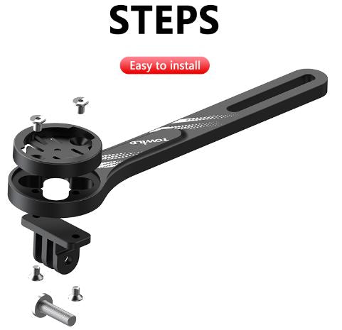 TOWILD Integrált hosszabbító tartó a kerékpáros komputer lámpához és a GoPro-hoz