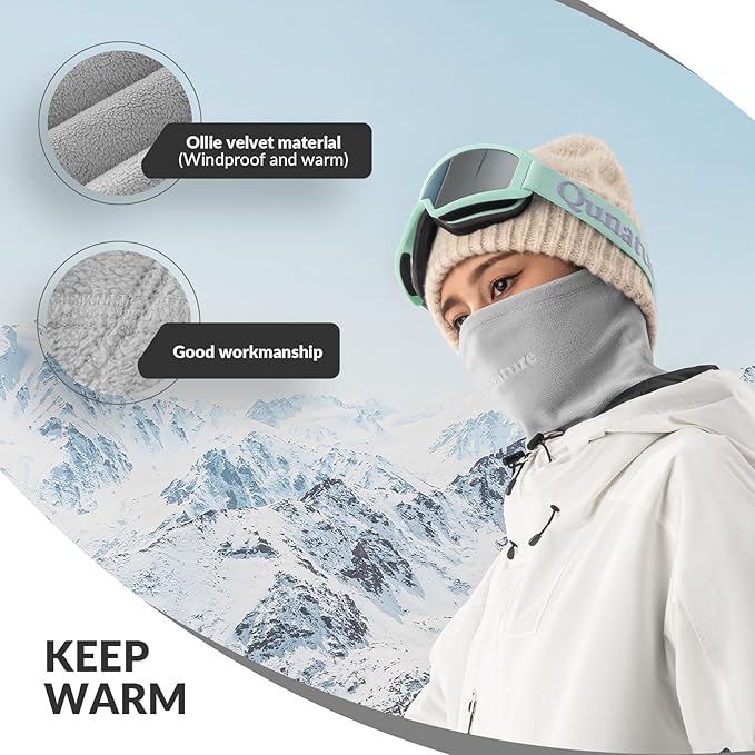 Qunature Balaclava Winter Warm Balaclava Thermal szélálló Balaclava símaszk szabadtéri tevékenységekhez, például kerékpározáshoz motorozáshoz snowboardozáshoz síelés nyakmelegítő nőknek/férfiaknak unisex