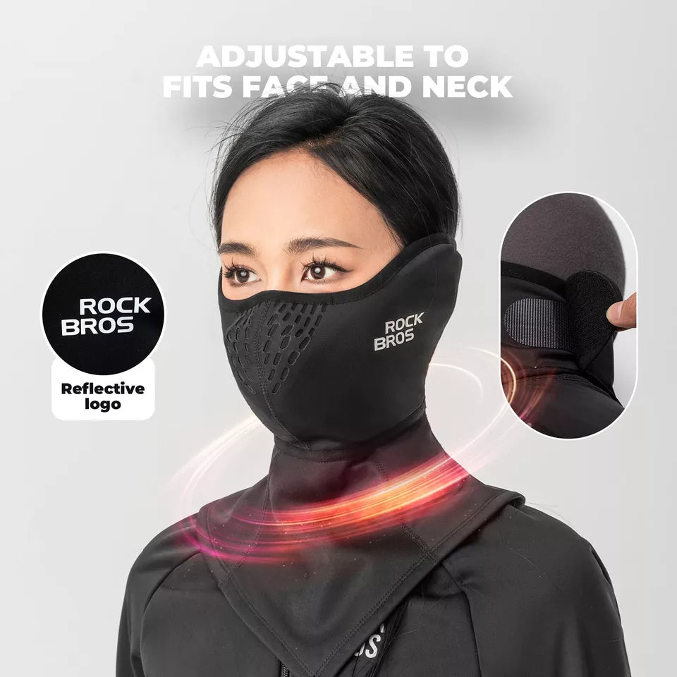 ROCKBROS Winter Half Balaclava elektromos kerékpár/kerékpár/motor maszk polár aludni melegen