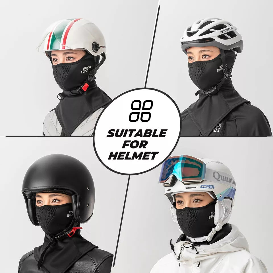 ROCKBROS Winter Half Balaclava elektromos kerékpár/kerékpár/motor maszk polár aludni melegen
