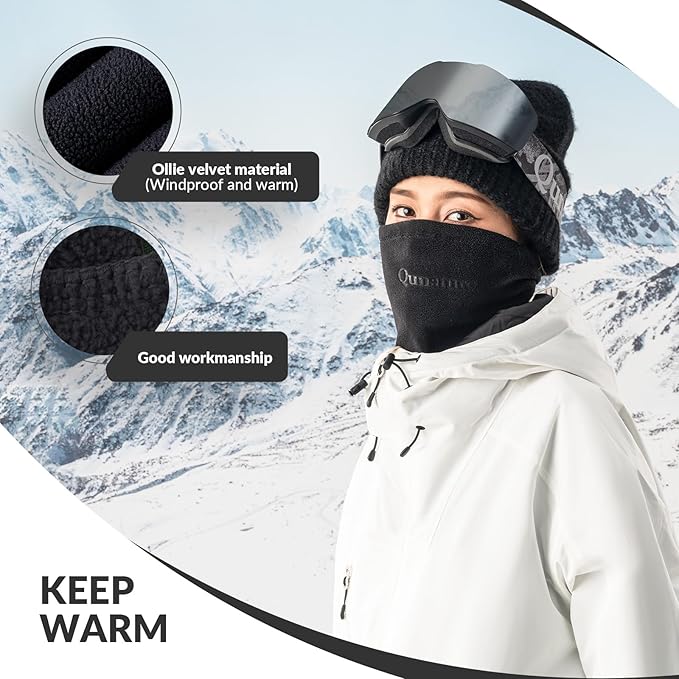 Qunature Balaclava Winter Warm Balaclava Thermal szélálló Balaclava símaszk szabadtéri tevékenységekhez, például kerékpározáshoz motorozáshoz snowboardozáshoz síelés nyakmelegítő nőknek/férfiaknak unisex