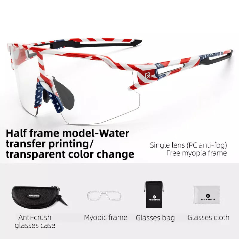 ROCKBROS Polarizált/Fotokróm Napszemüveg Kerékpáros Szemüveg Kerékpár UV400 UNISEX