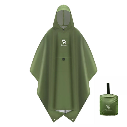 Qunature Outdoors Multifunkcionális Rain Poncho Kerékpár Rain Cape Rain Poncho