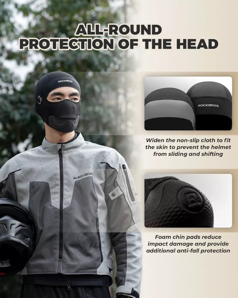 ROCKBROS motorkerékpár fejvédő Balaclava meleg polár kerékpár balaklavák