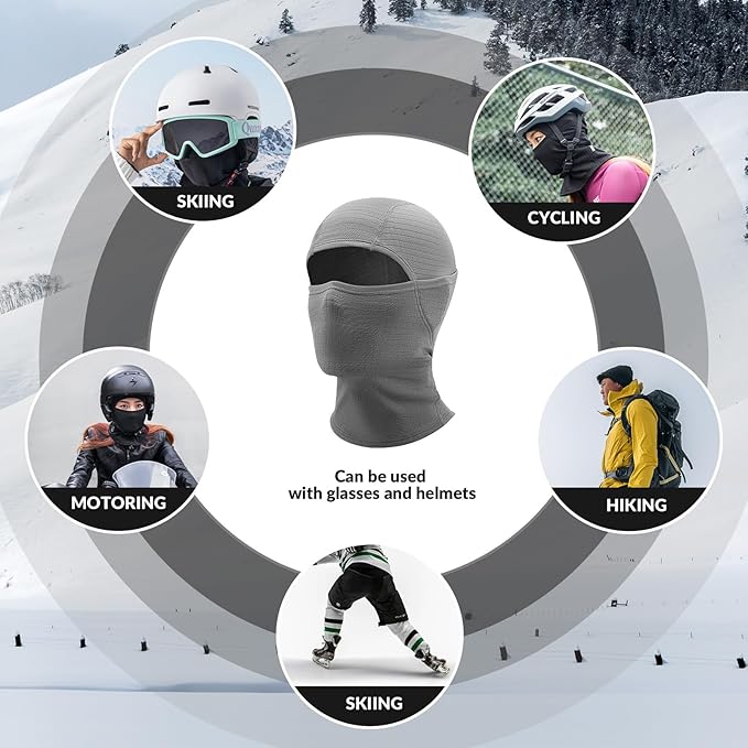 Qunature Balaclava Téli Símaszk Balaclava Sí Motorkerékpár Arcmaszk Női/Férfi Meleg, Szélálló Légáteresztő Balaclava szabadtéri sportokhoz Síelés Snowboard Kerékpározáshoz