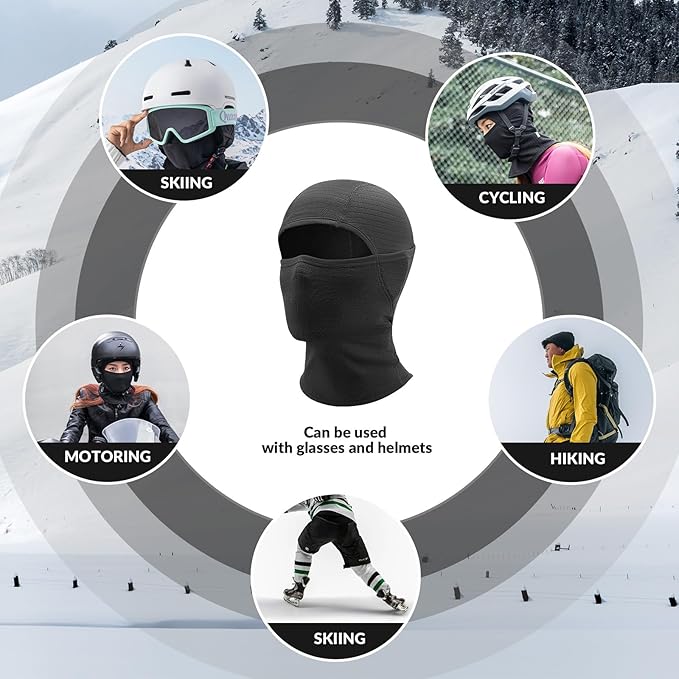 Qunature Balaclava Téli Símaszk Balaclava Sí Motorkerékpár Arcmaszk Női/Férfi Meleg, Szélálló Légáteresztő Balaclava szabadtéri sportokhoz Síelés Snowboard Kerékpározáshoz