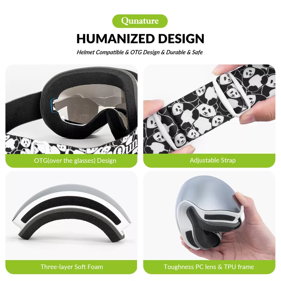 Qunature síszemüveg, snowboard szemüveg szemüveges gyerekeknek és felnőtteknek, páramentesítő