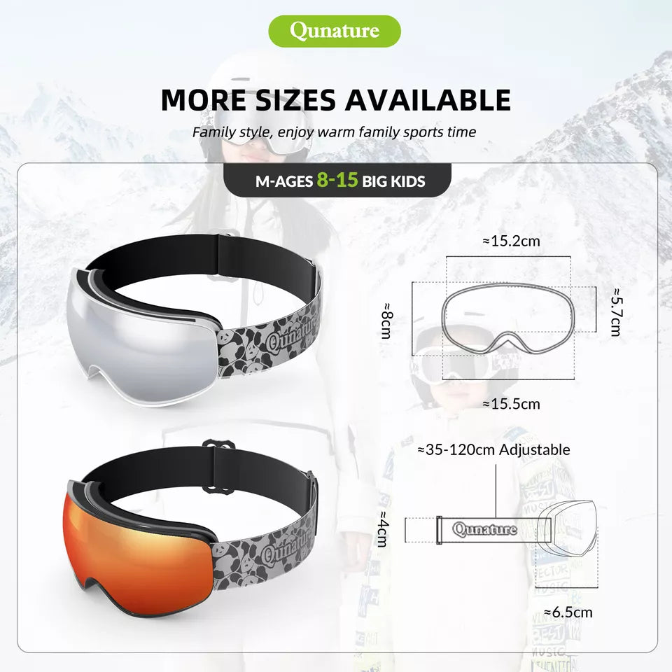Qunature síszemüveg, snowboard szemüveg szemüveges gyerekeknek és felnőtteknek, páramentesítő