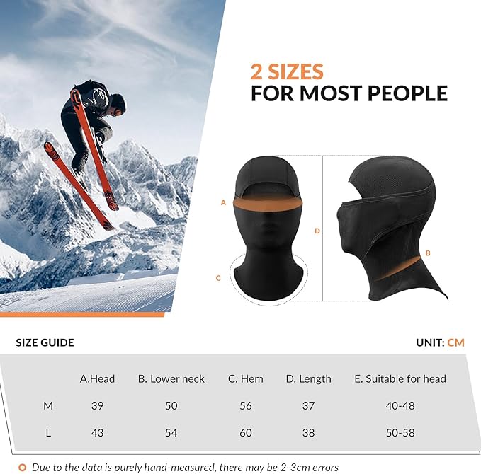 Qunature Balaclava Balaclava téli símaszk Szélálló, lélegző arcmaszk M/L szabadtéri sportokhoz Síelés Kerékpározás Snowboard Motorkerékpár Női/Férfi