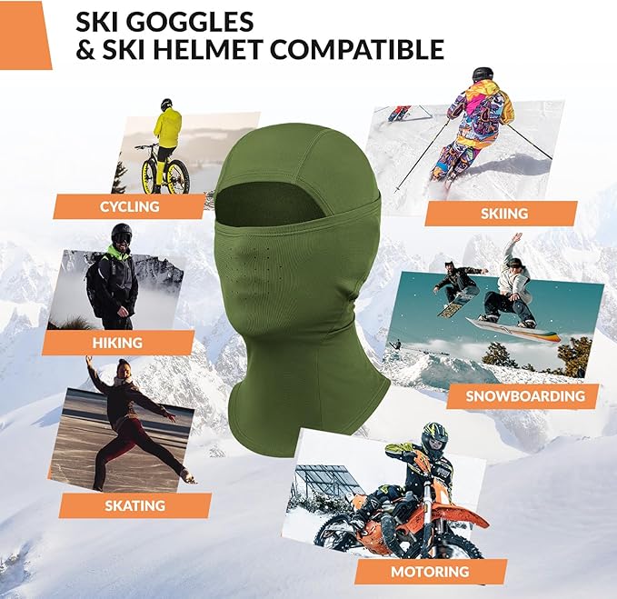 Qunature Balaclava Balaclava téli símaszk Szélálló, lélegző arcmaszk M/L szabadtéri sportokhoz Síelés Kerékpározás Snowboard Motorkerékpár Női/Férfi