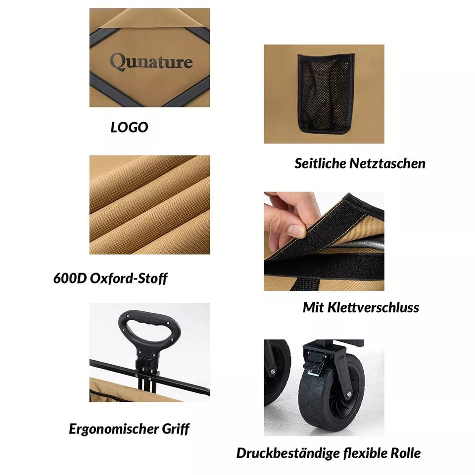 QUNATURE kempingautó kézikocsi 180L