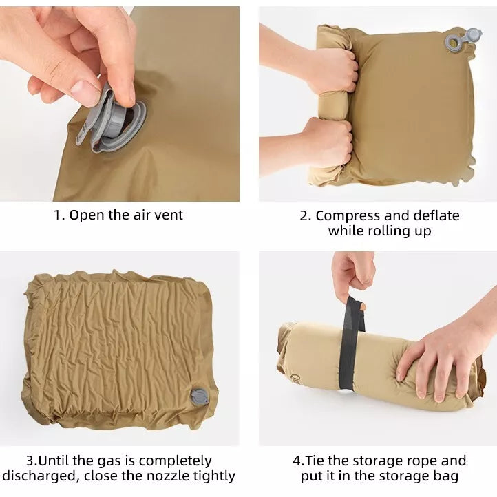 Qunature Camping Pillow Beach Párna Párna Szabadban Felfújható Párna