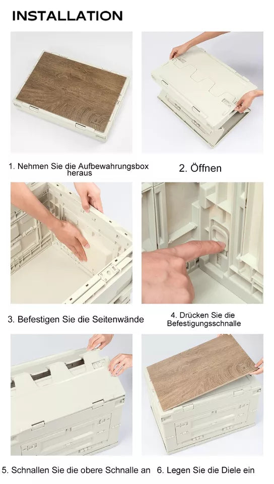 Qunature Camping Box összecsukható szervező Camping Box tároló doboz 26/55/60L