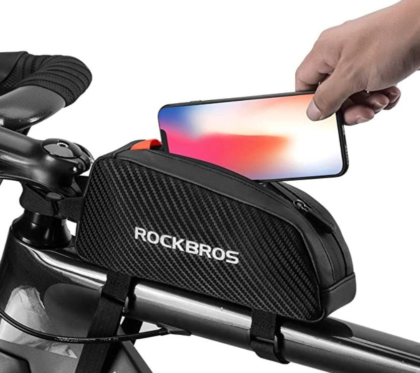 ROCKBROS 039BK Kerékpárvázas táska mobiltelefonhoz kb.1L