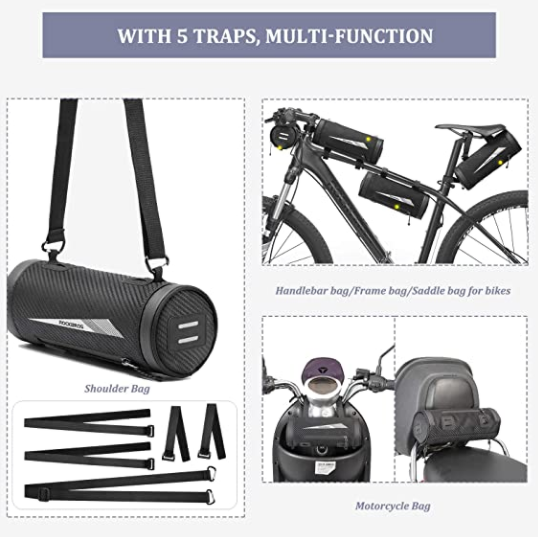 ROCKBROS 041B Kormánytáska Kerékpár Mobiltelefon Tartó kb. 2L fekete