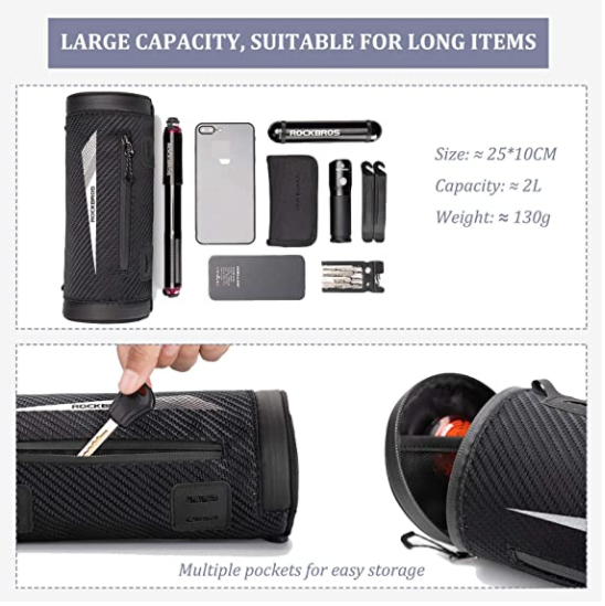 ROCKBROS 041B Kormánytáska Kerékpár Mobiltelefon Tartó kb. 2L fekete