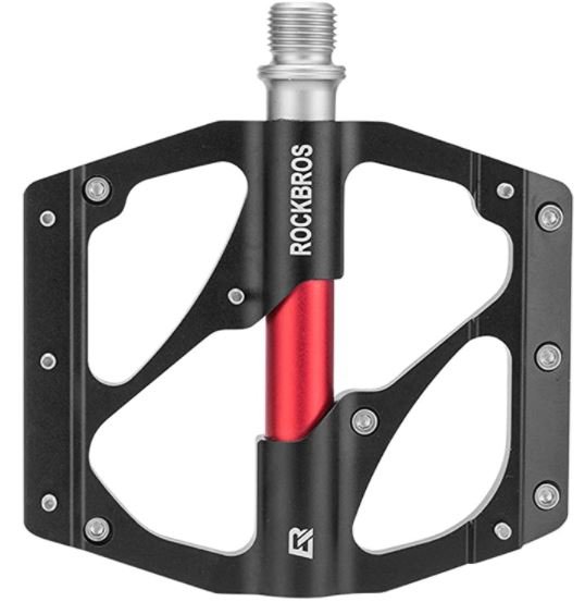ROCKBROS 2020-12B alumínium kerékpár pedálok MTB 9/16 hüvelykes fekete/piros