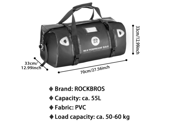 ROCKBROS AS-005 motoros táska, csomagtartó görgős faroktáska nyeregtáska