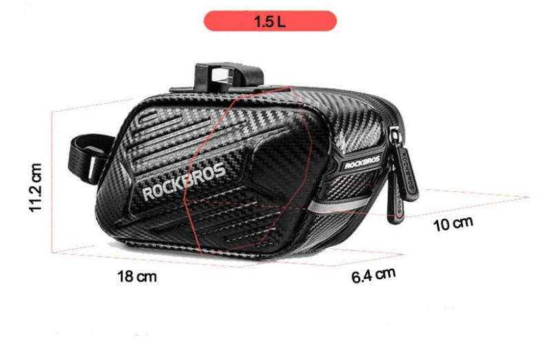 ROCKBROS B59 Kerékpáros nyeregtáska kerékpár üléstáska vízálló kb.1,5L