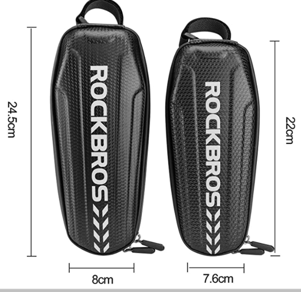 ROCKBROS B6 kerékpárvázas táska vízálló fekete L 1,5L / M 1,1L