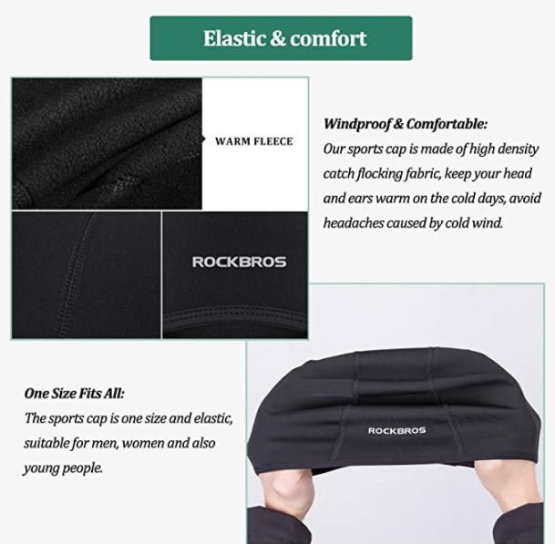 ROCKBROS LF041BK Funkcionális kerékpáros sisak sapka polár 3 db.