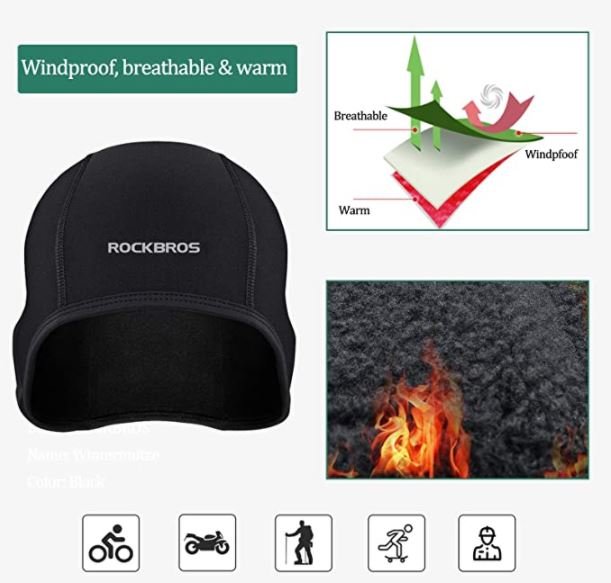 ROCKBROS LF041BK Funkcionális polár sisak kerékpáros sapka