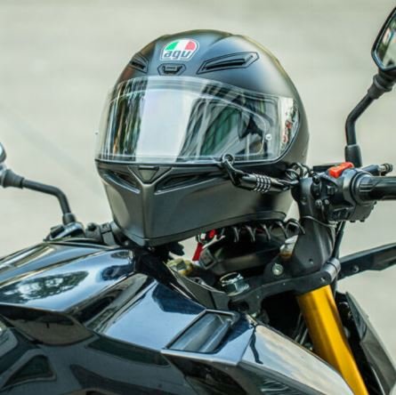 ROCKBROS Mini kerékpárzár kábel sisakzár motorkerékpár jelszavas zár fekete