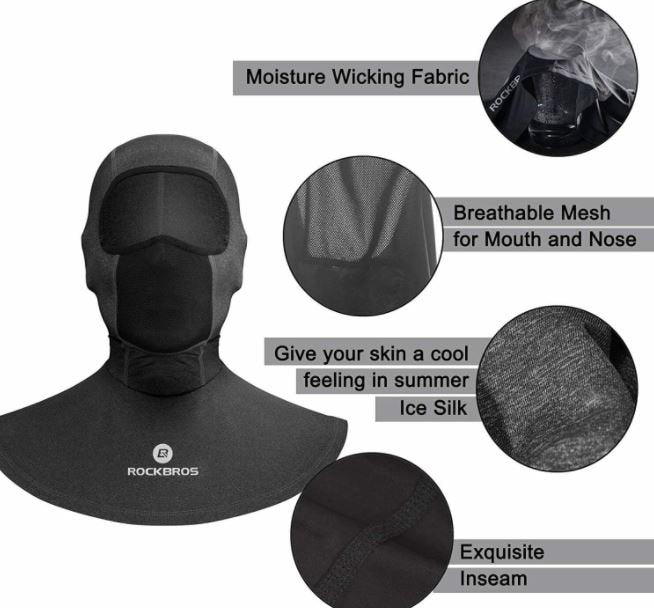 ROCKBROS Summer Balaclava Balaclava Hood Kerékpár / Motorkerékpár Bandanas UPF50 +