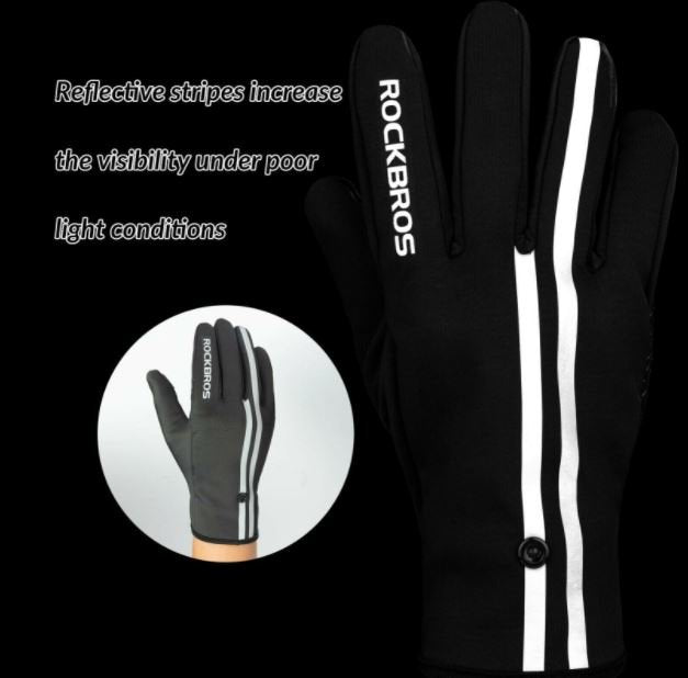 ROCKBROS Full Finger Gloves Kerékpáros kesztyű Érintőképernyős országúti kerékpár