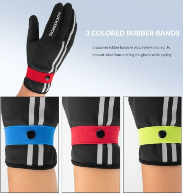 ROCKBROS Full Finger Gloves Kerékpáros kesztyű Érintőképernyős országúti kerékpár