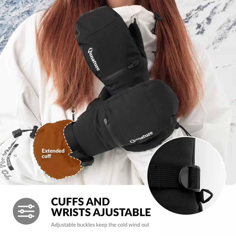 Qunature meleg síkesztyűk vízálló snowboard kesztyűk XS-XL női/férfi