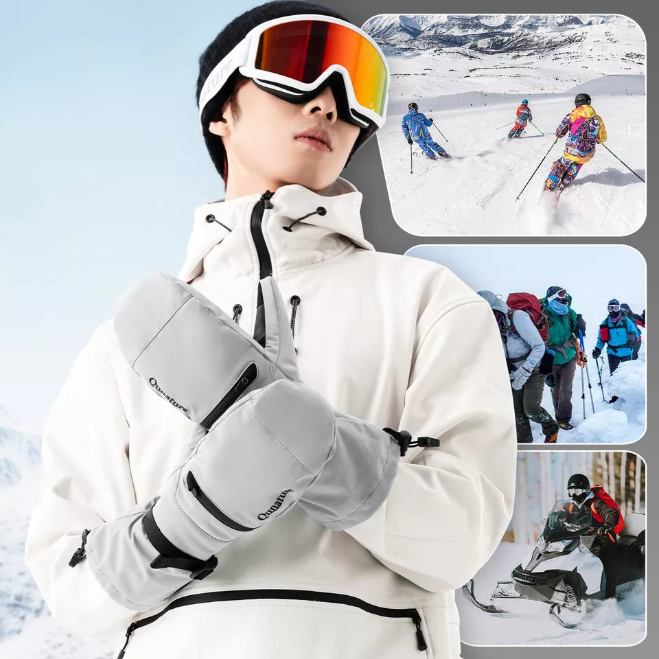 Qunature meleg síkesztyűk vízálló snowboard kesztyűk XS-XL női/férfi