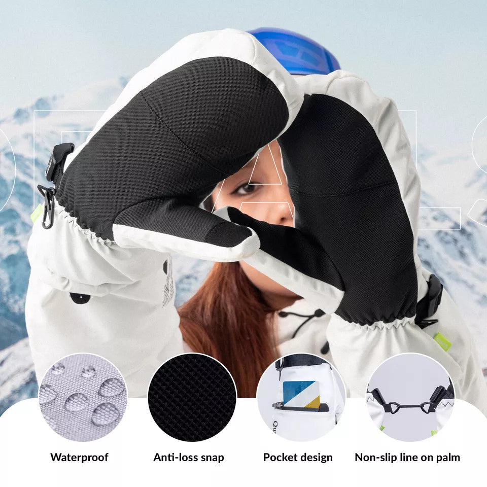 Qunature meleg síkesztyűk vízálló snowboard kesztyűk XS-XL női/férfi