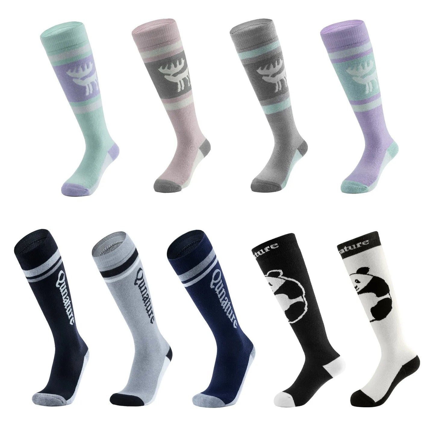 Qunature sízokni gyerek/fiú téli zokni sí térdzokni gyapjúval 1 pár