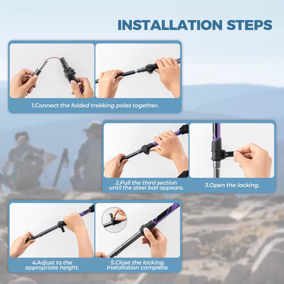 Qunature túrabotok túrabotok 7075 alumínium 130cm