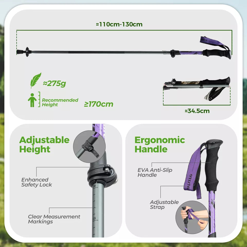 Qunature túrabotok túrabotok 7075 alumínium 130cm