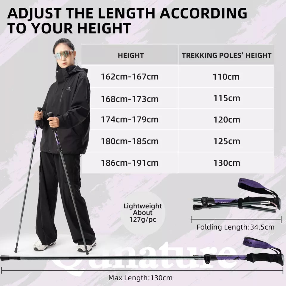 Qunature túrabotok túrabotok 7075 alumínium 130cm