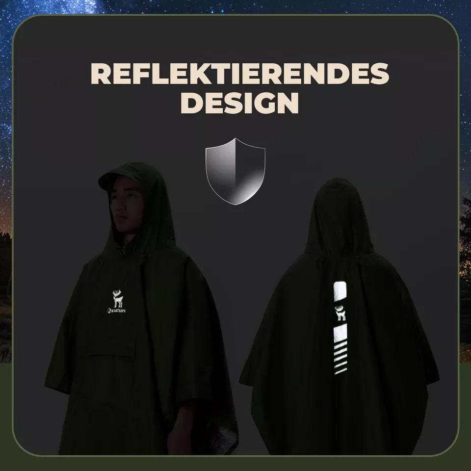 Qunature Outdoors Multifunkcionális Rain Poncho Kerékpár Rain Cape Rain Poncho
