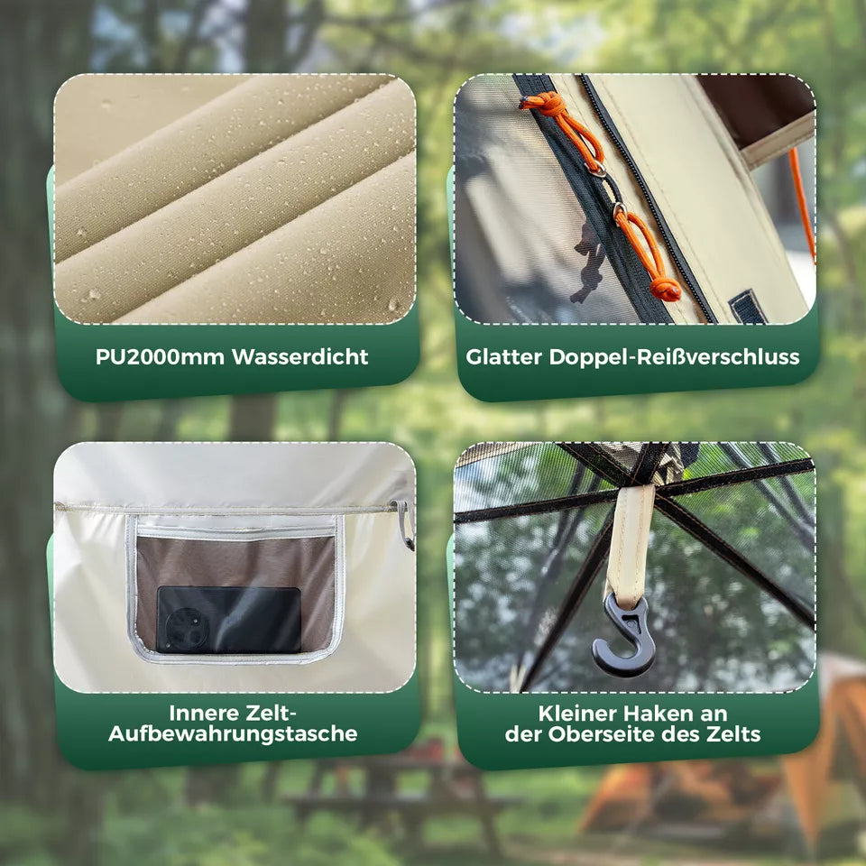 Qunature Camping Sátor 2-4 személyes felugró sátor Kupola sátor Kempingsátor Vízálló